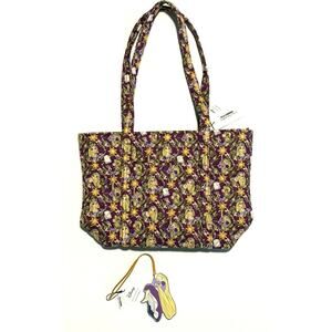 Vera Bradley Rapunzel Climbing Ivy Small Vera Tote Bag Charm Set NWT EXACT